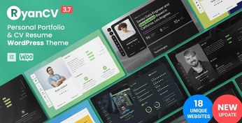 تصویر RyanCV - Resume/CV/vCard Theme 