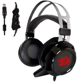 تصویر هدست مخصوص بازی ردراگون مدل H301 SIREN2 Redragon H301 SIREN2 7.1 Channel Surround Stereo Gaming Headset Over Ear Headphones with Mic Individual Vibration Noise Canceling LED Light