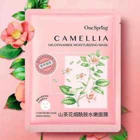 تصویر ماسک ورقه ای گل کاملیا 25گرم وان اسپرینگ One Spring Face Mask Camellia 25g