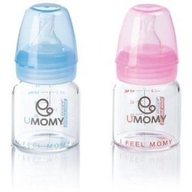 تصویر شیشه شیر پیرکس دهانه کلاسیک یومامی 0 تا 6 ماه 60 میلی لیتر Umomy Classic Neck Baby Pyrex Bottle 0-6m