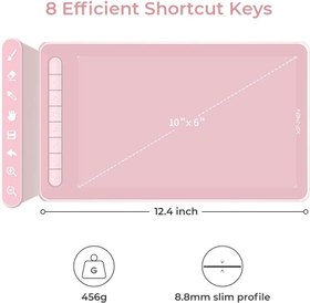 تصویر XP-PEN Deco L Graphics Drawing Tablet Ultrathin Digital Pen Tablet with X3 Smart Chip Pen Tilt Function 8 Shortcut Keys10x6 Inch Working Area (Pink) - ارسال 15 الی 20 روز کاری 