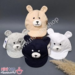 تصویر کلاه بچگانه نقابدار خرس پوزه عروسکی 