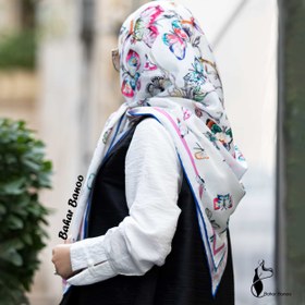 تصویر روسری پروانه بهاره کد 14043 | نخی و با کیفیت عالی 