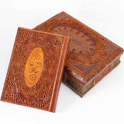 تصویر جعبه و دیوان حافظ تمام معرق چرم 