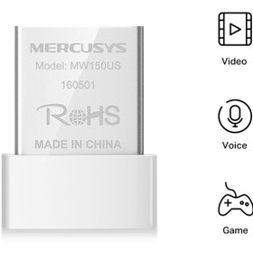 تصویر کارت شبکه بی سیم مرکوسیس مدل MW150US Mercusys MW150US Wireless Nano USB Adapter