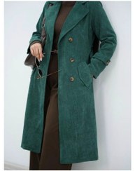 تصویر پالتو مخمل کبریتی آستردار_شیکان 