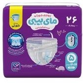 تصویر پوشک شورتی مای بیبی کانال دارسایز 5 بسته 26 عددی (پدیده شاپ) پوشک کودک و نوزاد