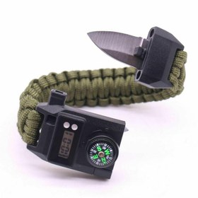 تصویر دستبند ساعتی چاقودار پاراکورد ا Paracord With Knife Hourly a bracelet Paracord With Knife Hourly a bracelet
