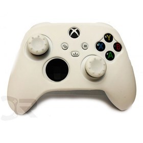 تصویر روکش دسته ایکس باکس سریز به همراه 2عدد محافظ آنالوگ - Silicone Cover wireless Controller Xbox Series White 