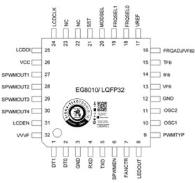 تصویر میکرو EG8010 اصلی و بسیار باکیفیت مناسب تعمیر و ساخت اینورتر سینوسی /فعال بودن تمام امکانات و LCD این چیپ سفارش مستقیم پارساژ دیزاین ازeg-micro/اورجینال ،نمونه ifb و tfb فعال / میکرو چیپ eg8010 مناسب برای تعمیرات اینورتر های سینوسی چینی /اورجینال و کیفیت بالا واردات از برند اصلی EG Eg8010 /chines sine inverter repairing chip/Single Phase Sinusoid Inverter ASIC