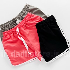 تصویر شلوارک زنانه نوار دوزی تیپ لاکرا 