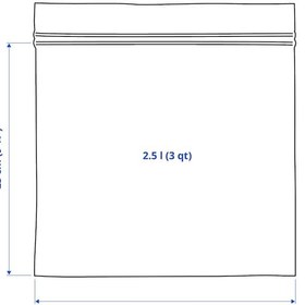 تصویر زیپ کیپ 2.5 لیتری ایکیا مدل Ikea ISTAD 605.406.75 