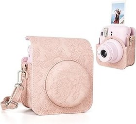 تصویر Makingtec Case for Fuji Instax Mini 12/Polaroid Mini 12 ، Case Pus Protective PU برای Fujifilm Instax Mini 12 دوربین فوری ، مورد قابل جابجایی با بند شانه قابل تنظیم (صورتی روشن) MAKINGTEC Case for Fuji Instax Mini 12/Polaroid Mini 12, PU Leather Protective Case for Fujifilm Instax Mini 12 Instant Camera, Removable Case with Adjustable Shoulder Strap (Light Pink)