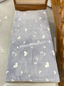 تصویر پتو ژله ای مسافرتی یکنفره طرح قلب 