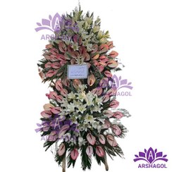 تصویر تاج گل تسلیت دو طبقه کد a2010 