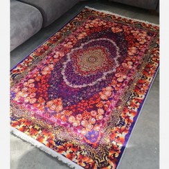 تصویر فرش چاپی مخمل طرح سنتی ابریشمی کد 057 (پس کرایه) - سایز: 1 در 1.5 متر 