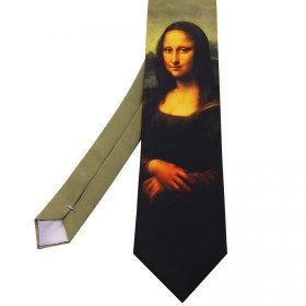 تصویر کراوات مردانه مدل نقاشی لئوناردو داوینچی کد 1149 