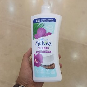 تصویر لوسیون بدن ST.ives با رایحه گل بنفش و نارگیل 