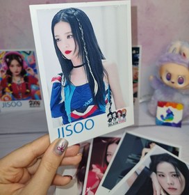 تصویر پولاروید فوتو کارت عکس طرح بلک پینک جیسو سایز 10 در 15 یک عدد - 1 Polaroid black pink
