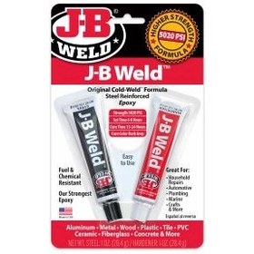 تصویر چسب اپوکسی پایه فلز جی بی ولد اصل آمریکایی – J-B WELD TWIN TUBE STEEL REINFORCED EPOXY 28.4gr چسب اپوکسی پایه فلز جی بی ولد اصل آمریکایی – J-B WELD TWIN TUBE STEEL REINFORCED EPOXY 28.4gr