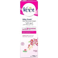 تصویر کرم موبر ویت veet مدل مناسب پوست نرمال حجم ۱۰۰ میل Veet hair removal cream for normal skin