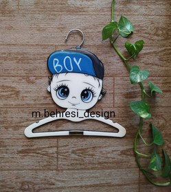 تصویر چوب لباسی چوبی کودک مدل boy - 495000 تومان / 395000 تومان Prensa model wooden hanger