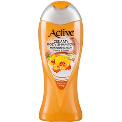 تصویر شامپو بدن کرمی اکتیو Active مدل Caramel And Flower حاوی عصاره کارامل و گل وزن 400 گرم 