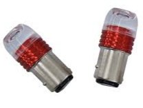 تصویر لامپ دو کنتاکت اس ام دیSmd قرمز فلش زن عدسی دار(لنز دار) مناسب برای تمامی خودرو ها ( بسته دو عددی) 