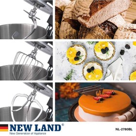 تصویر همزن کاسه دار 10 لیتری صنعتی نیولند NEWLAND مدل NL-2780BL NEWLAND NL-2780BL