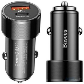 تصویر شارژر فندکی فست بیسوس Dual USB Quick Car Charger 