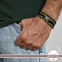 تصویر دستبند مردانه مدل چرمی 