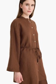 تصویر تونیک زنانه قهوه ای دفکتو 