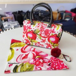 تصویر ست کیف و روسری مجلسی شیک انار هدیه خاص شب یلدا 