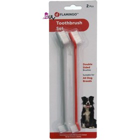 تصویر ست مسواک سگ فلامینگو Flamingo Toothbrush Set