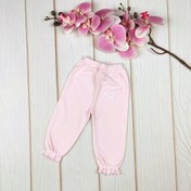 تصویر شلوار نوزادی صورتی طرح Love Mom – صفر تا سه ماه 