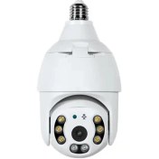 تصویر دوربین سیم کارتی لامپی چرخشی کیس بزرگ v380 