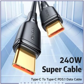 تصویر کابل تبدیل فست شارژ Mcdodo CA-3310 Type-C to Type-C 5A PD 240W 1.2m Mcdodo CA-3310 Type-C to Type-C 5A PD 240W 1.2m Fast Charging Cable