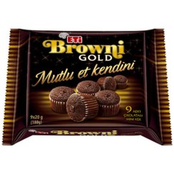 تصویر کیک براونی اتی گلد Eti Browni gold مدل مافین شکلاتی | 9 عددی 