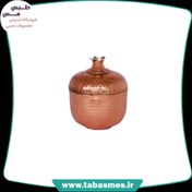 تصویر قندان مسی مدل انار چکشی سایز2 
