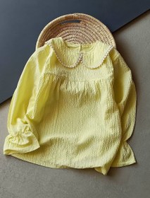 تصویر شومیز چهارفصل ۳۷ - رنگ‌زرد / سایز۷۰ 