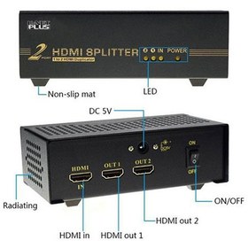 تصویر اسپلیتر HDMI دو پورت کی نت پلاس مدل KP-SPHD1402 