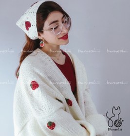 تصویر ژاکت توت فرنگی طرح ۲ سایز ۳۶ و ۳۸ 