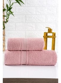 تصویر ست حوله ۲ تکه پودری بستر جهان برند nevresim dünyası Bedspread World Powder 2-Piece Towel Set