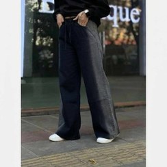 تصویر شلوار بگ جین زنانه الیشکا مدل 8173 رنگ مشکی و آبی سایز ۳XL 