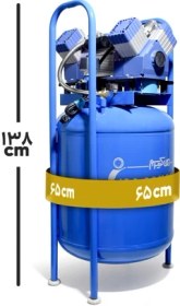 تصویر کمپرسور باد 200 لیتری 4 سیلندر اویل فری(4 اسب) 