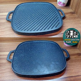 تصویر تابه گریل چدن گرد کوچک بدون چوب یونیک Unique UN-6007 Grill Pan