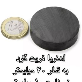 تصویر آهن ربا مدل فریت گرد 10-40 کد 2078 بسته 4 عددی 