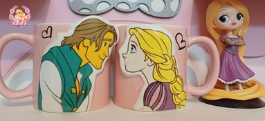 تصویر ماگ دیزنی مدل راپانزل و یوجین 