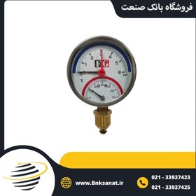 تصویر ترمومتر مانومتر FG چین عمودی صفحه 8 سانتی متر 120 درجه 