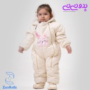 تصویر کاپشن سرهمی زیزی کیدز مدل خرگوش رنگ کرمی 